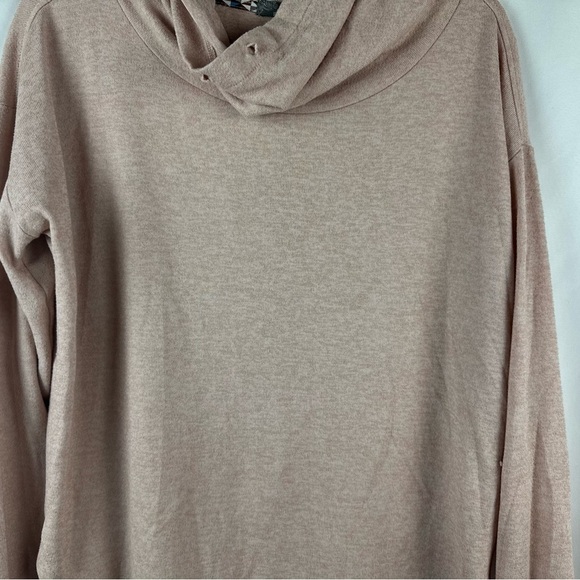 Prana Pink Cowl Neck Sweater Soft Knit Pullover - Picture 3 of 10